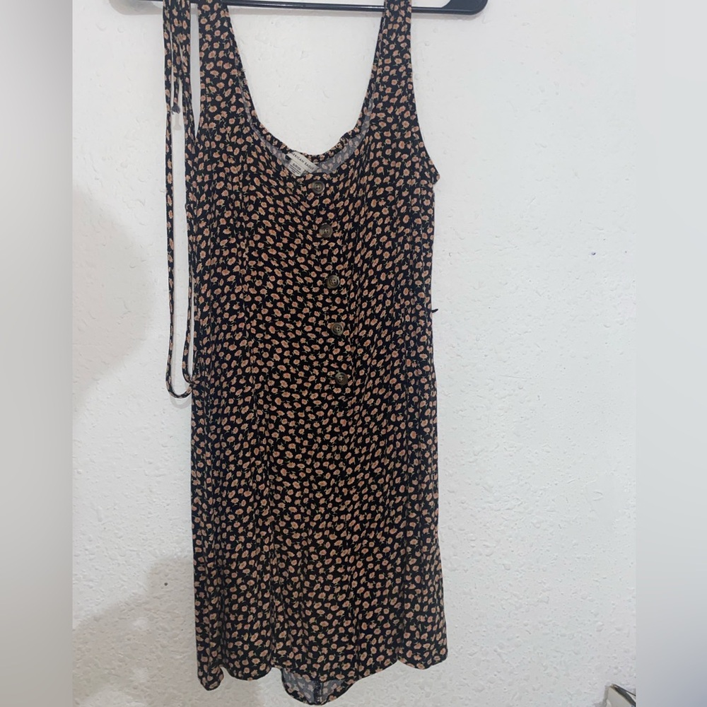 American Eagle Outfitters Black and Pink Mini Dress